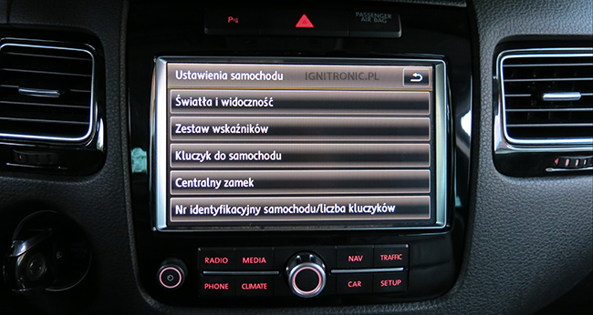 Spolszczenie nawigacji RNS850 Touareg